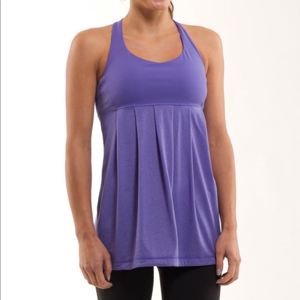 Purple lululemon power technique tank size 6